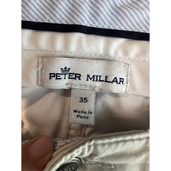 Peter Millar Collection Khaki Pants Size Mens 35 Pima Cotton Golf Athleisure - Picture 4 of 15